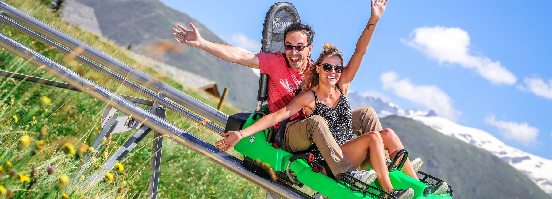 Luge sur rail à l'Alpe d'Huez