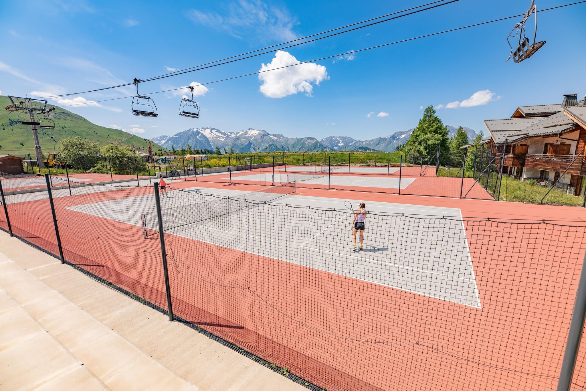 Courts de tennis en montagne